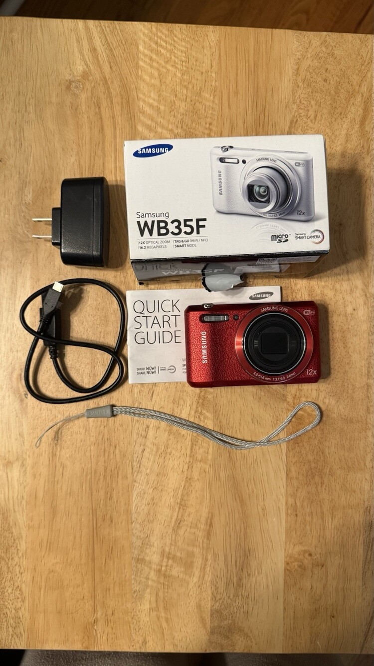 Samsung WB35F 16.2MP Digital Camera - Red